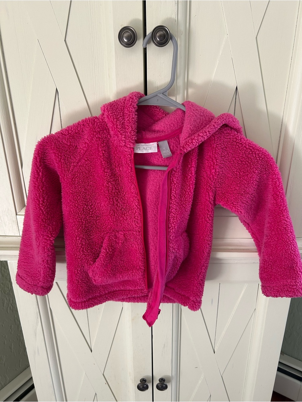 The Children's Place Hot Pink Plush Hooded Jacket